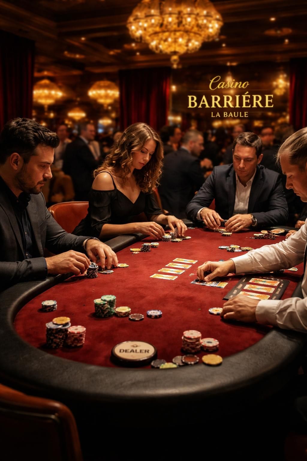 plongez dans l'ambiance unique de la salle de poker du casino barrière à la baule, france, et vivez des soirées inoubliables mêlant jeux, convivialité et émotions fortes.